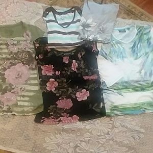Five assorted tops size small